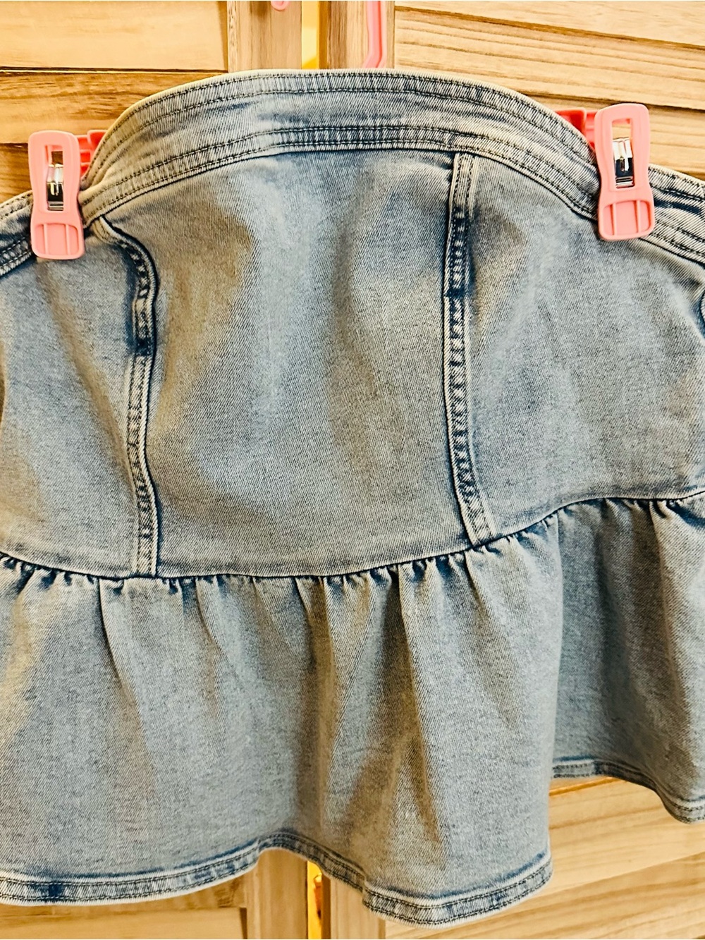 Light Wash Denim Peplum top